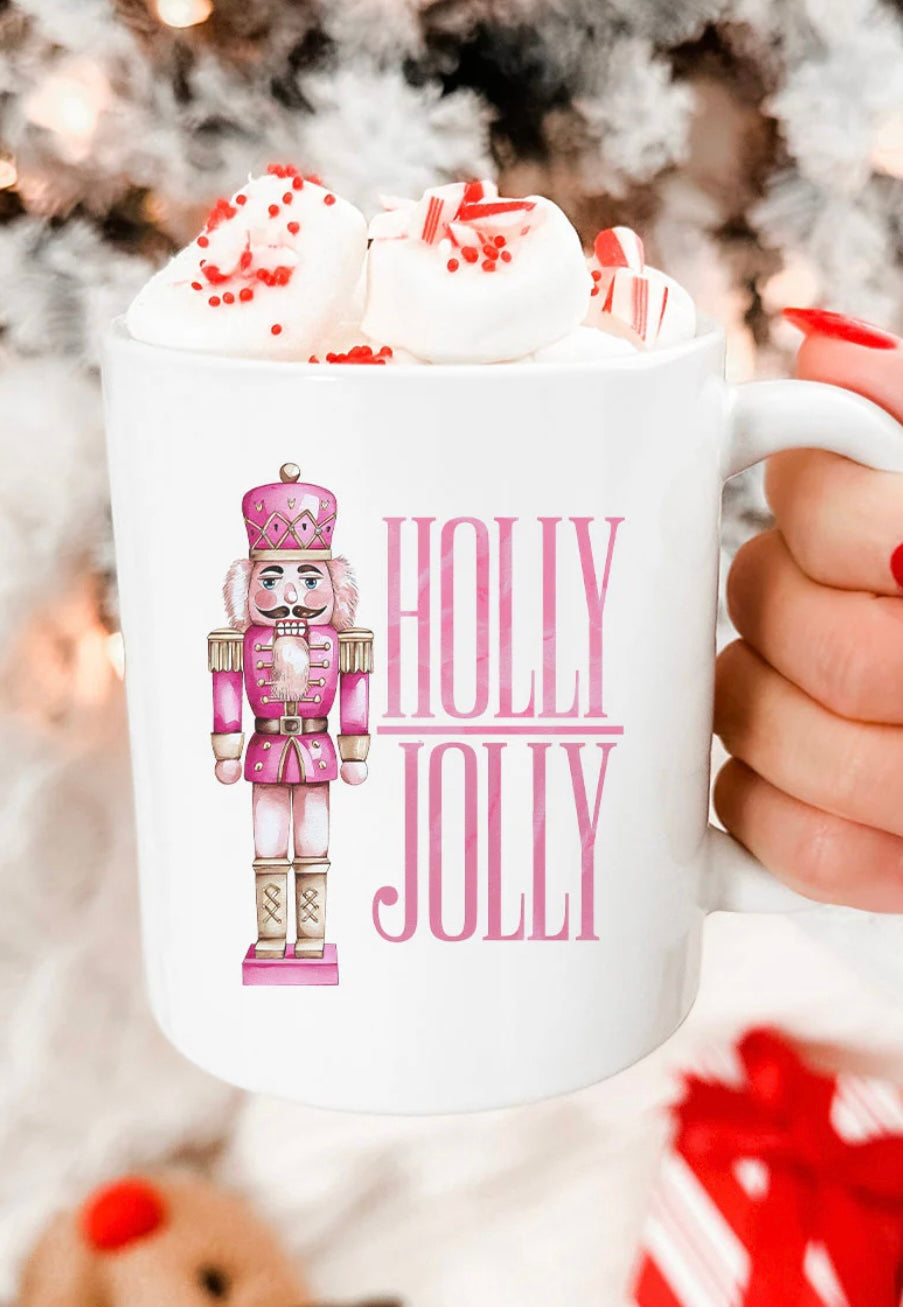 Nutcracker Holly Jolly Ceramic Mug