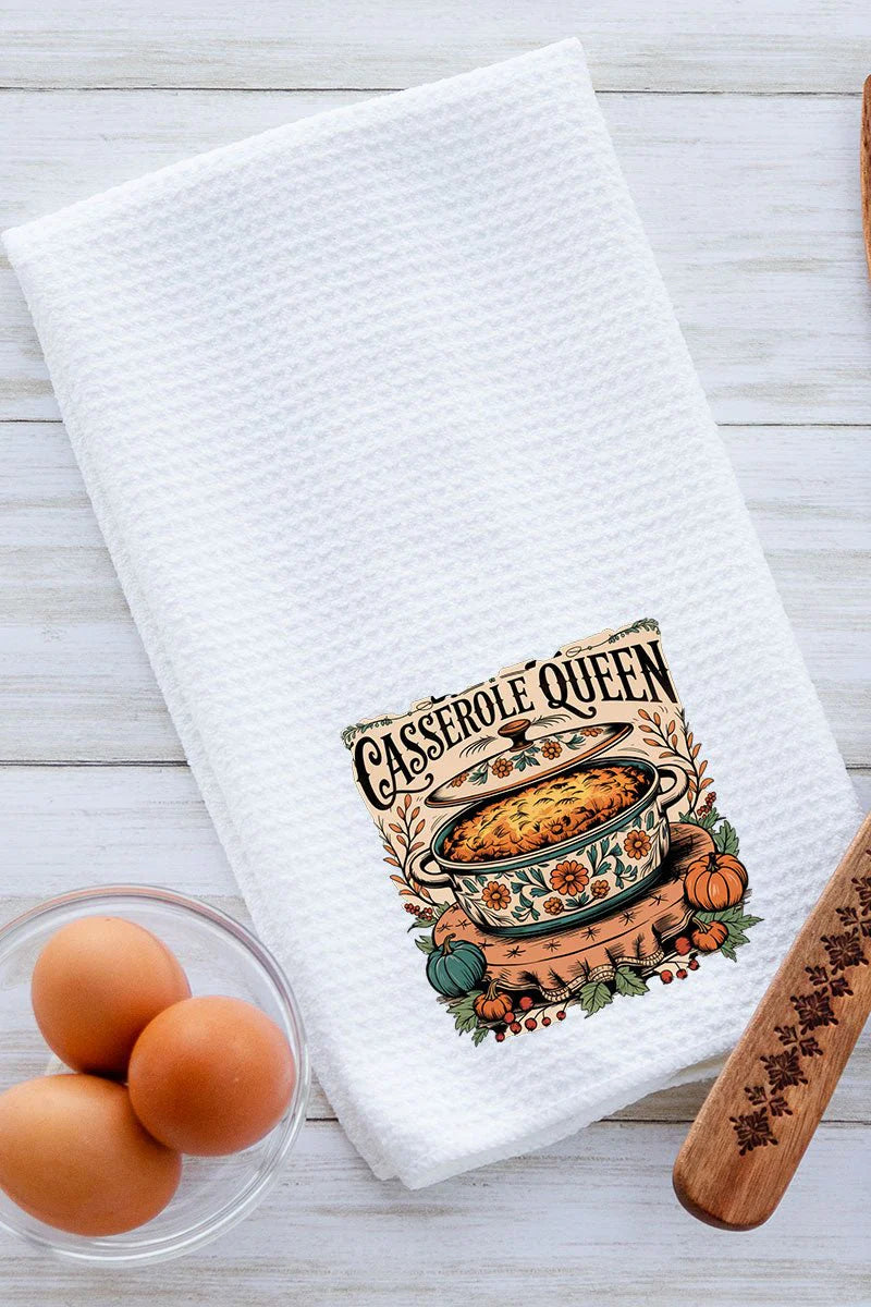 Casserole Queen Waffle Kitchen Towel